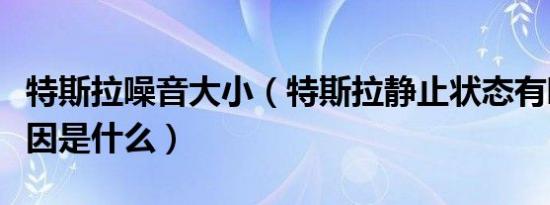 特斯拉噪音大小（特斯拉静止状态有噪音的原因是什么）