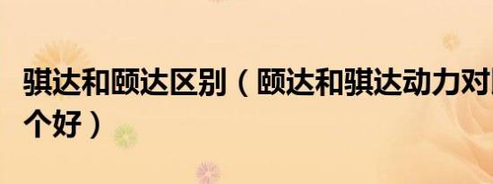 骐达和颐达区别（颐达和骐达动力对比选择哪个好）