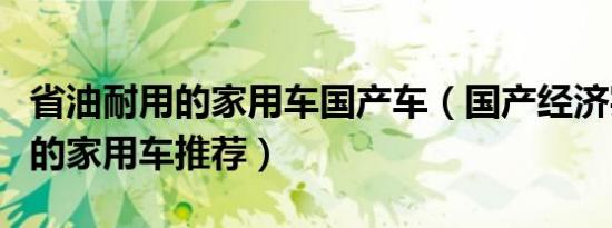 省油耐用的家用车国产车（国产经济实惠省油的家用车推荐）