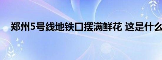 郑州5号线地铁口摆满鲜花 这是什么场面