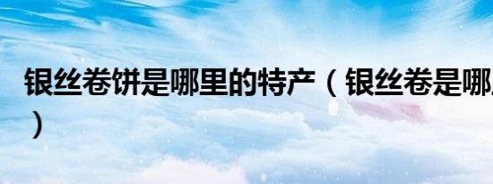 银丝卷饼是哪里的特产（银丝卷是哪里的特产）