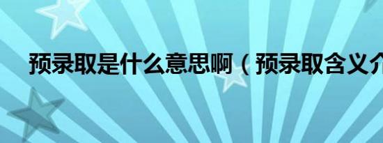 预录取是什么意思啊（预录取含义介绍）