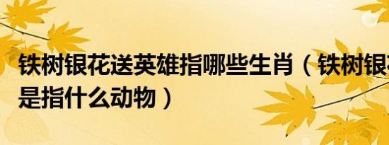 铁树银花送英雄指哪些生肖（铁树银花送英雄是指什么动物）