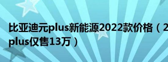 比亚迪元plus新能源2022款价格（2022款元plus仅售13万）
