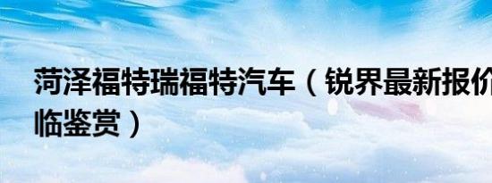 菏泽福特瑞福特汽车（锐界最新报价 欢迎莅临鉴赏）