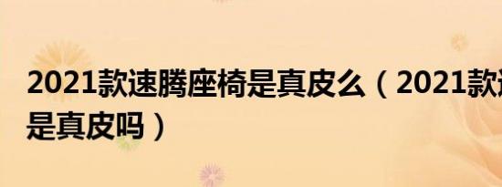 2021款速腾座椅是真皮么（2021款速腾座椅是真皮吗）