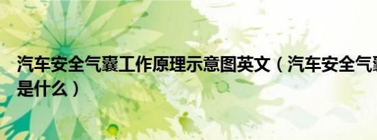 汽车安全气囊工作原理示意图英文（汽车安全气囊工作原理是什么）