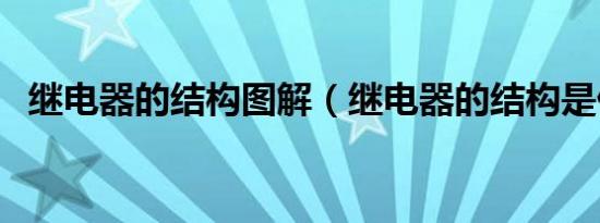 继电器的结构图解（继电器的结构是什么）