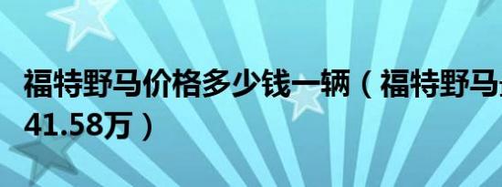 福特野马价格多少钱一辆（福特野马最低价格41.58万）
