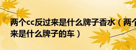 两个cc反过来是什么牌子香水（两个cc反过来是什么牌子的车）