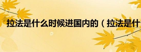 拉法是什么时候进国内的（拉法是什么车）