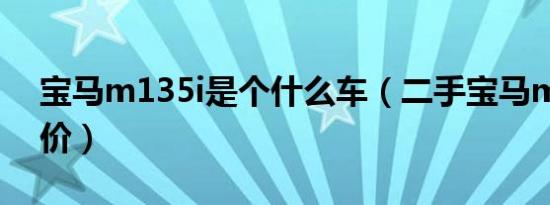 宝马m135i是个什么车（二手宝马m135i报价）