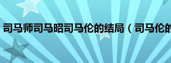司马师司马昭司马伦的结局（司马伦的结局）
