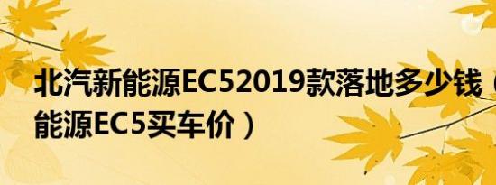 北汽新能源EC52019款落地多少钱（北汽新能源EC5买车价）