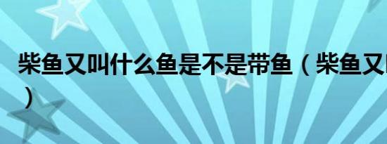 柴鱼又叫什么鱼是不是带鱼（柴鱼又叫什么鱼）