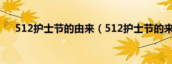 512护士节的由来（512护士节的来历）