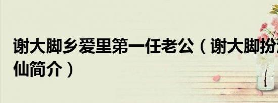 谢大脚乡爱里第一任老公（谢大脚扮演者于水仙简介）