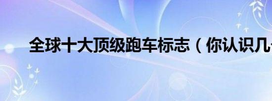 全球十大顶级跑车标志（你认识几个）