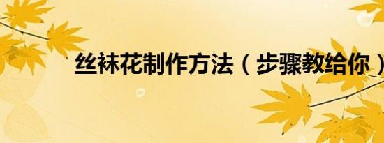 丝袜花制作方法（步骤教给你）