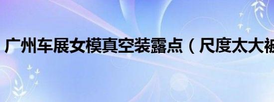 广州车展女模真空装露点（尺度太大被叫停）