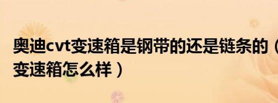奥迪cvt变速箱是钢带的还是链条的（奥迪cvt变速箱怎么样）