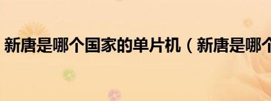 新唐是哪个国家的单片机（新唐是哪个国家）