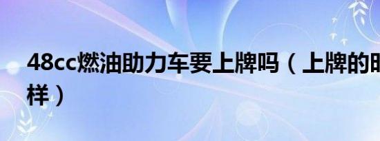 48cc燃油助力车要上牌吗（上牌的时候要怎样）