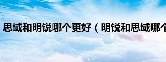 思域和明锐哪个更好（明锐和思域哪个耐用）