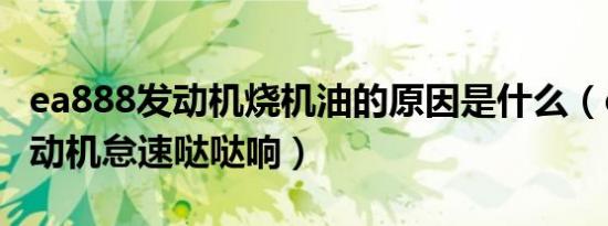 ea888发动机烧机油的原因是什么（ea888发动机怠速哒哒响）