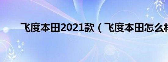 飞度本田2021款（飞度本田怎么样）