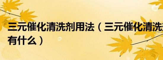三元催化清洗剂用法（三元催化清洗剂配方含有什么）