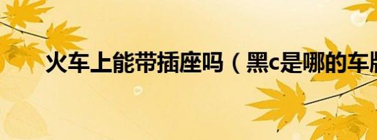 火车上能带插座吗（黑c是哪的车牌）