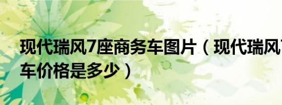 现代瑞风7座商务车图片（现代瑞风7座商务车价格是多少）