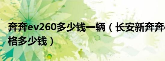 奔奔ev260多少钱一辆（长安新奔奔ev260价格多少钱）