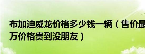 布加迪威龙价格多少钱一辆（售价最高4300万价格贵到没朋友）