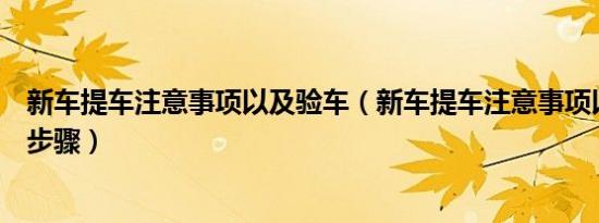 新车提车注意事项以及验车（新车提车注意事项以及验车的步骤）