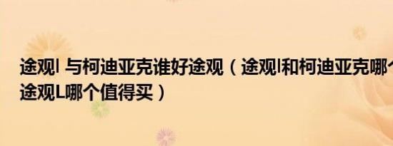 途观l 与柯迪亚克谁好途观（途观l和柯迪亚克哪个好途观和途观L哪个值得买）