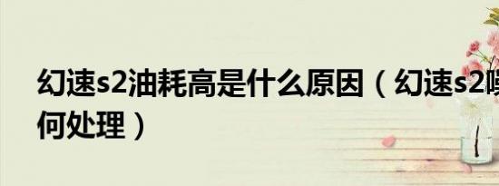 幻速s2油耗高是什么原因（幻速s2噪音大如何处理）