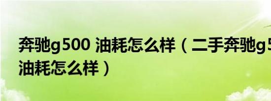奔驰g500 油耗怎么样（二手奔驰g500真实油耗怎么样）