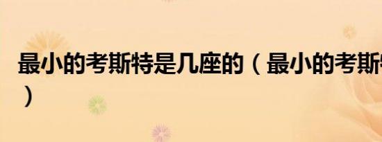 最小的考斯特是几座的（最小的考斯特多少座）