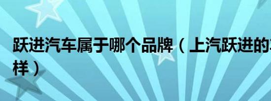 跃进汽车属于哪个品牌（上汽跃进的车口碑怎样）