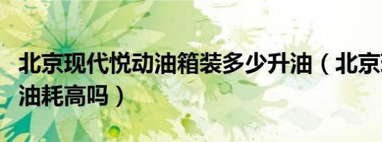 北京现代悦动油箱装多少升油（北京现代悦动油耗高吗）