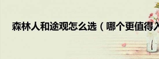 森林人和途观怎么选（哪个更值得入手）