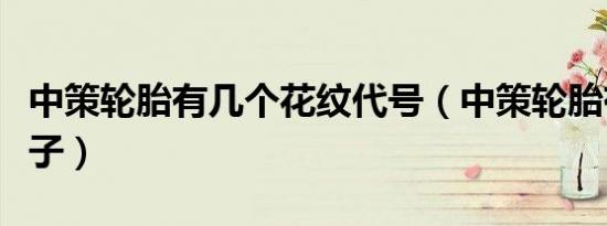 中策轮胎有几个花纹代号（中策轮胎有几个牌子）