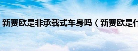 新赛欧是非承载式车身吗（新赛欧是什么蓝）