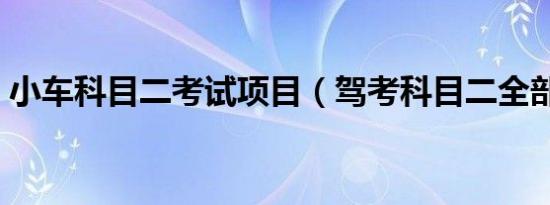 小车科目二考试项目（驾考科目二全部细节）