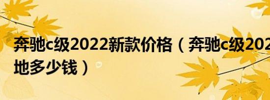 奔驰c级2022新款价格（奔驰c级2022新款落地多少钱）