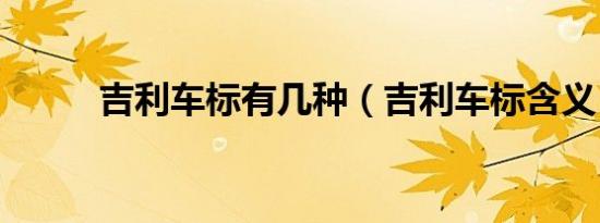 吉利车标有几种（吉利车标含义）