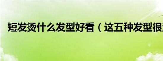 短发烫什么发型好看（这五种发型很流行）