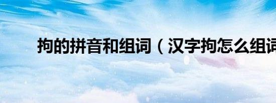 拘的拼音和组词（汉字拘怎么组词）